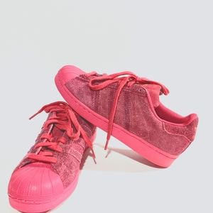 Adidas OG Superstar Red Pink Suede Shoes